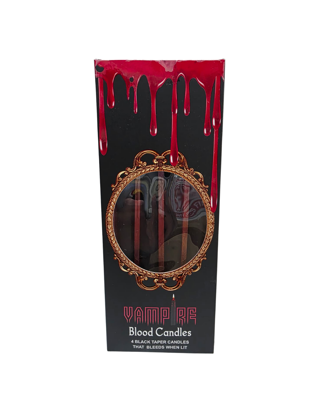 Vampire Blood Candles – Black Taper Ritual Candles that Bleed Red Wax