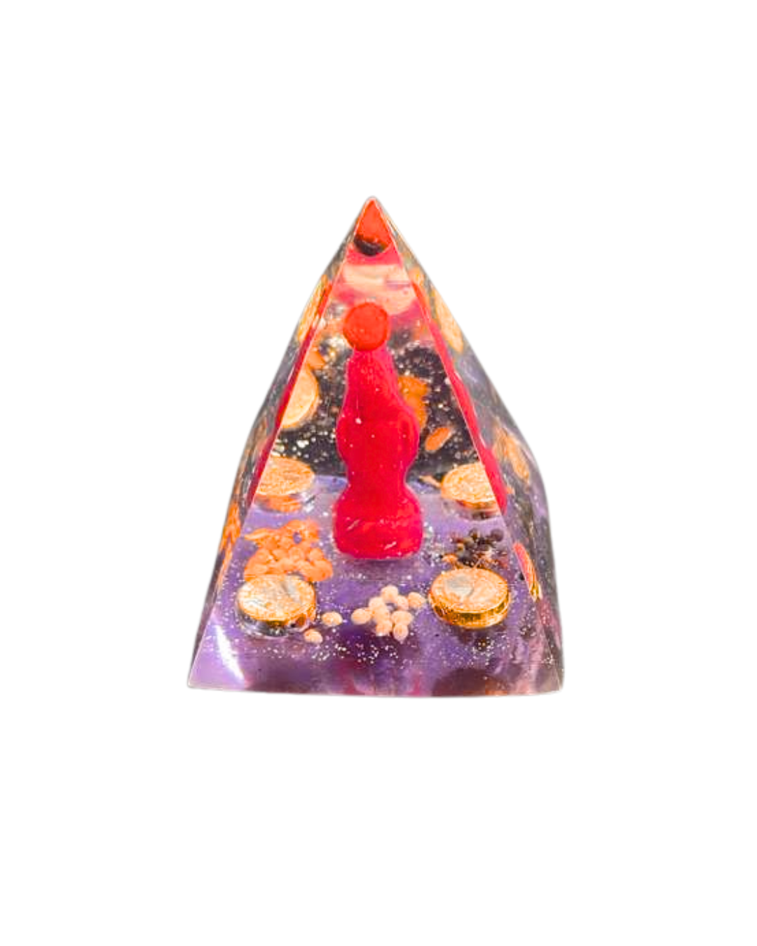Orgonite Pyramid Little Santa Muerte – Protection, Cleansing & Spiritual Power