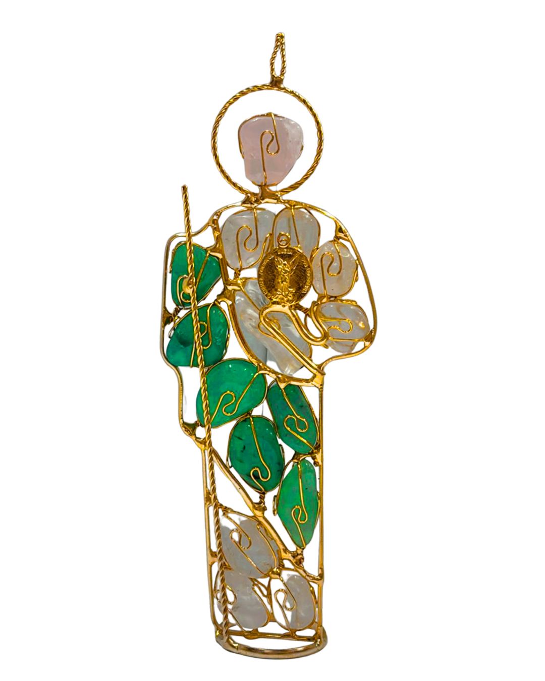 St. Judas Quartz Statue – Quartz Devotional Figurine for Miracles, Faith & Protection