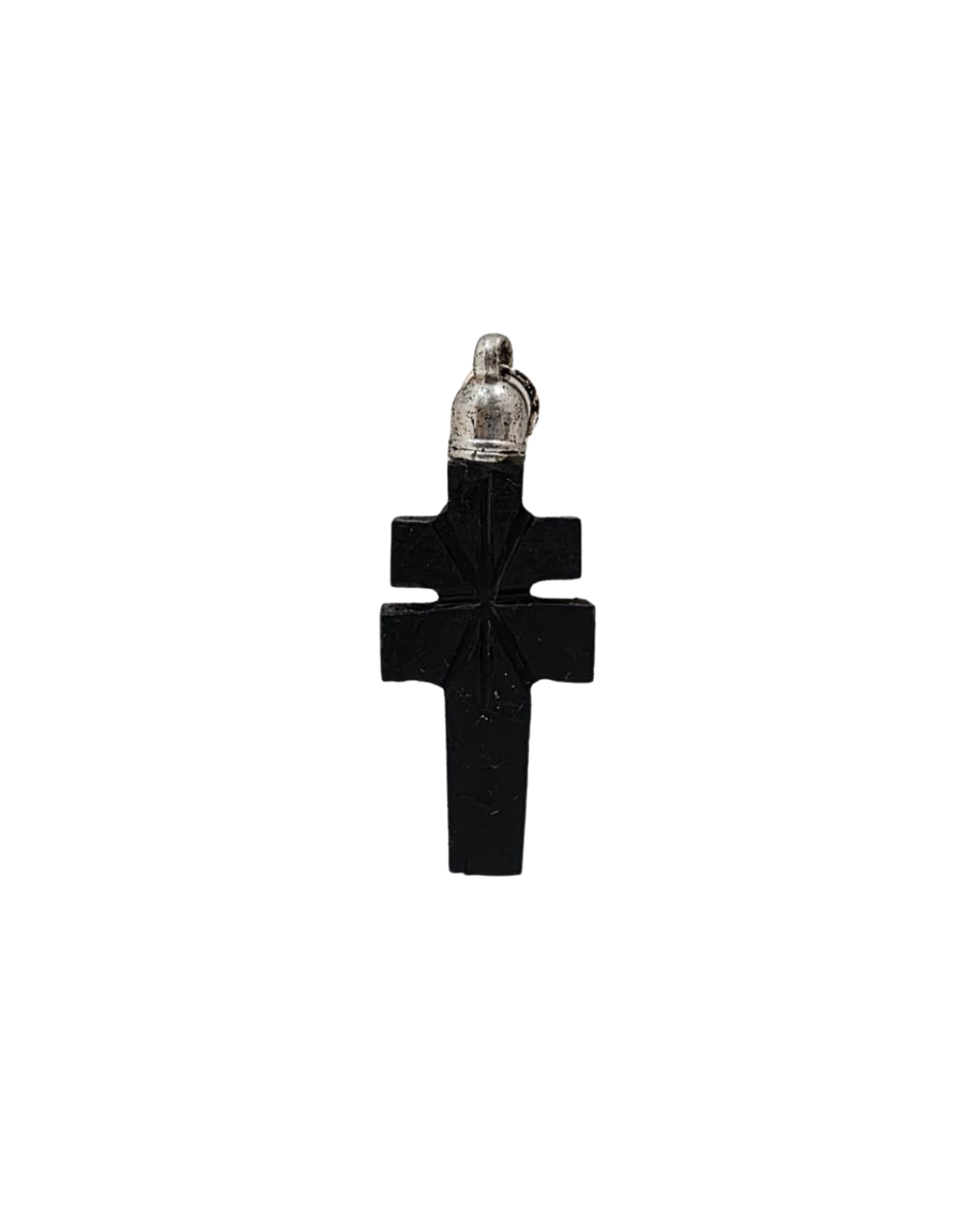Cruz de Caravaca Azabache Necklace – Spiritual Protection Cross