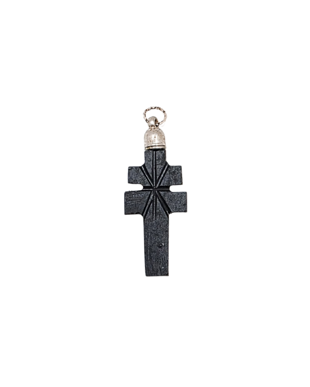 Cruz de Caravaca Azabache Necklace – Spiritual Protection Cross