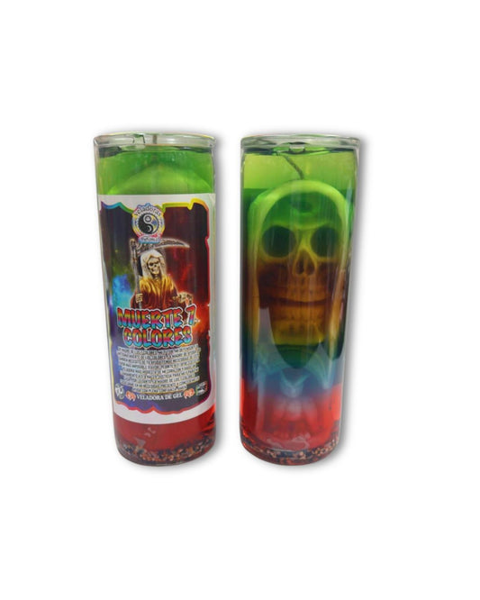 Death 7 Colors Gel Candle for Protection, Healing & Life Balance