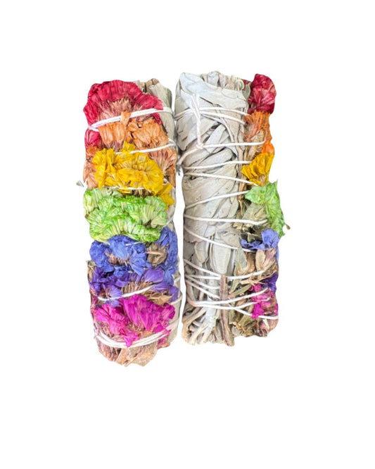 Sage with Mullein Smudge Stick 4'' – Natural Cleansing and Chakra Harmony