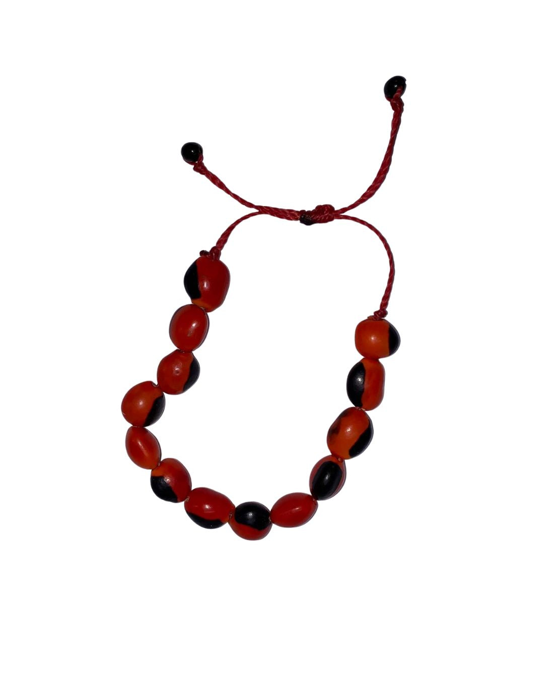 Good Luck Huayruro Bracelet – Adjustable Red & Black Seed Bead Talisman for Protection & Abundance