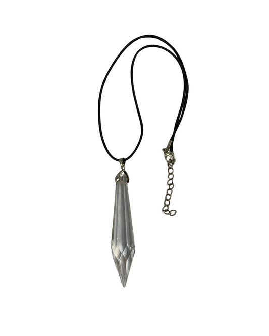 Clear Quartz Pendulum Pendant – Divination & Energy Healing Tool
