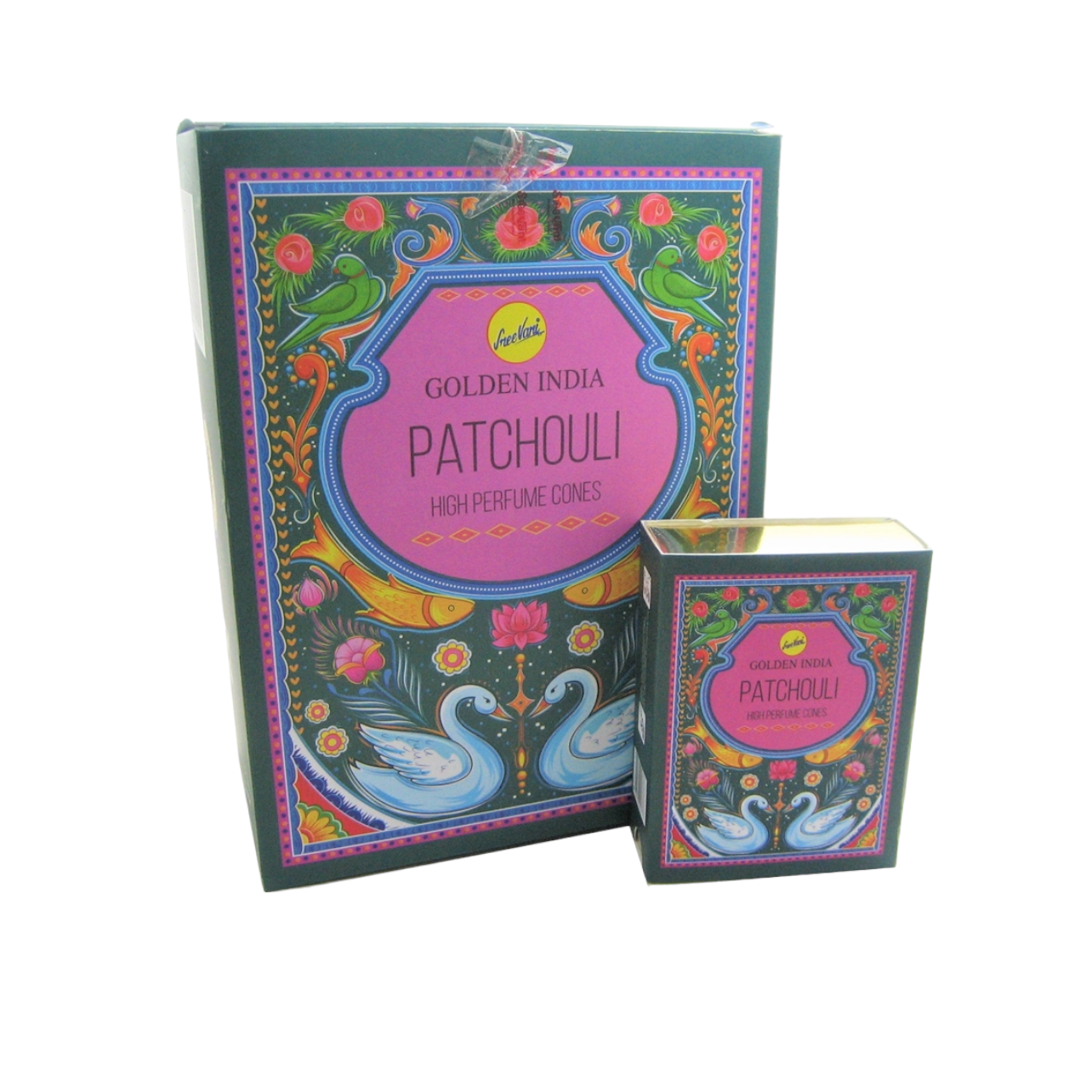 Golden India Incense Cones Box - Patchouli