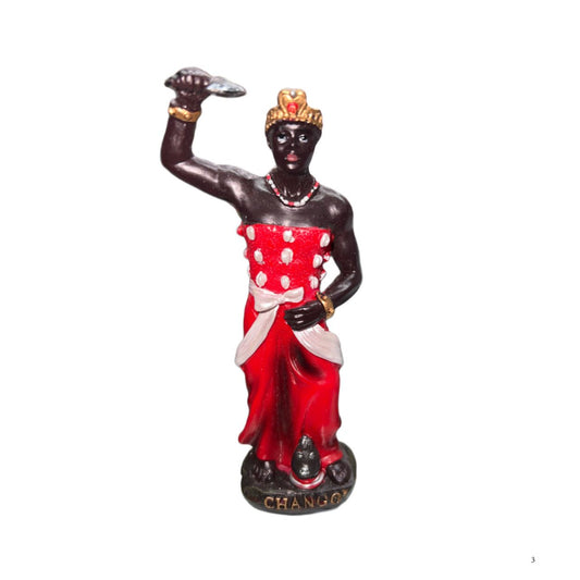 5" Orisha Chango Statue - Chango Figure for Santa Santeria Altar