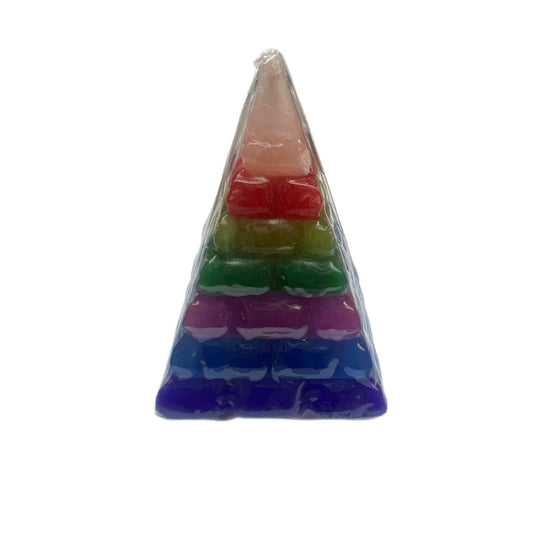 7 Chakras Gemstone Pyramid for Positive Energy Attraction & Spiritual Healing