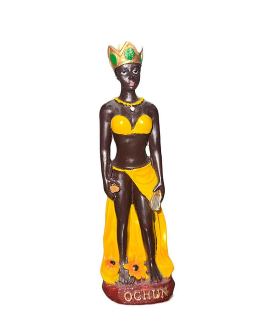4" Orisha Oshun Statue - Oshun Figure for Santa Santeria Altar