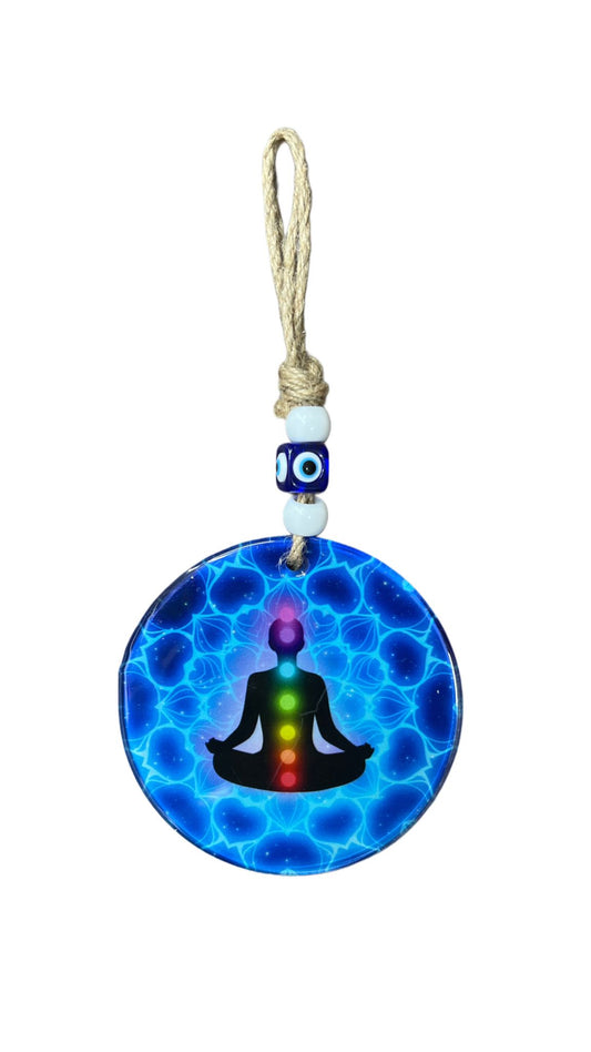 Glass 7 Chakra Circle – Balance & Energy Alignment Amulet