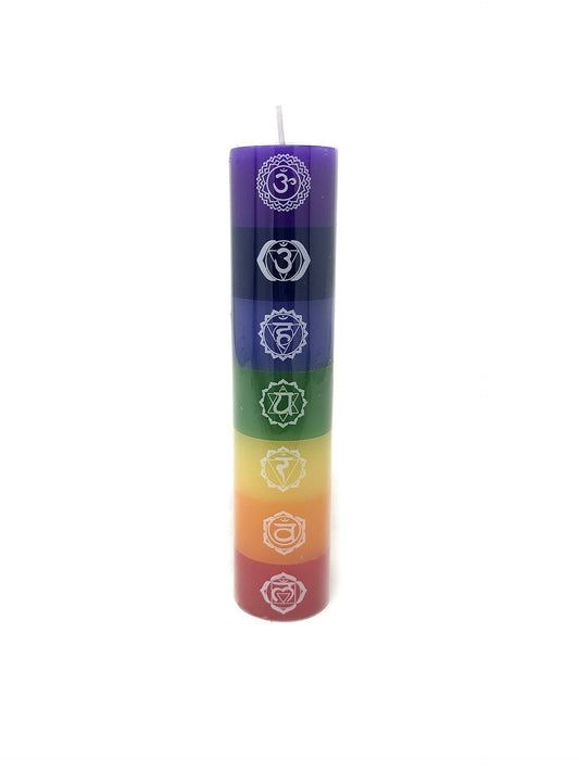 Seven Chakra Candle – Rainbow Meditation Candle for Spiritual Healing