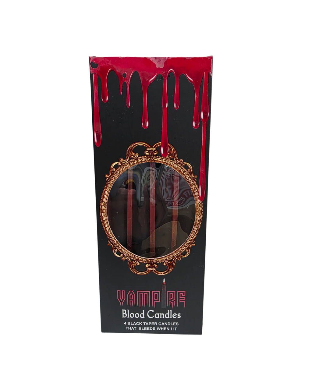 Vampire Blood Candles – Black Taper Ritual Candles that Bleed Red Wax