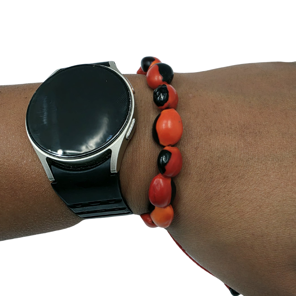 Peruvian Huayruro Seed Macrame Bracelet | Natural Protection Jewelry