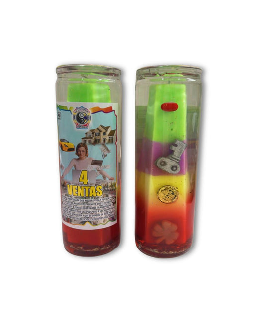 4 Sales Gel Candle for Business Attraction & Prosperity