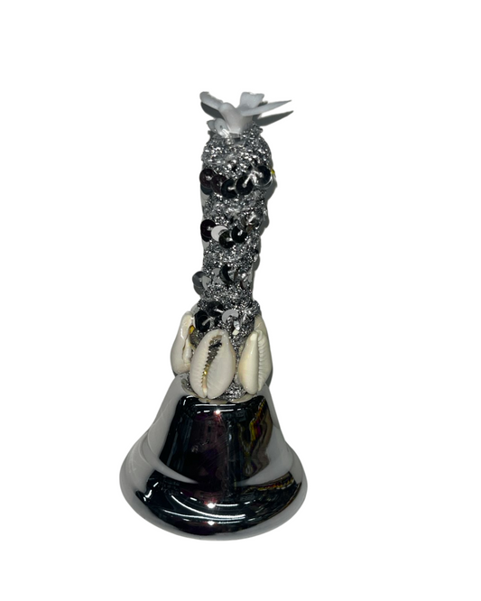 Decorative Obatalá Bell – Spiritual Altar Bell for Peace, Wisdom & Purity – Orisha Offering in Yoruba & Santería Practice