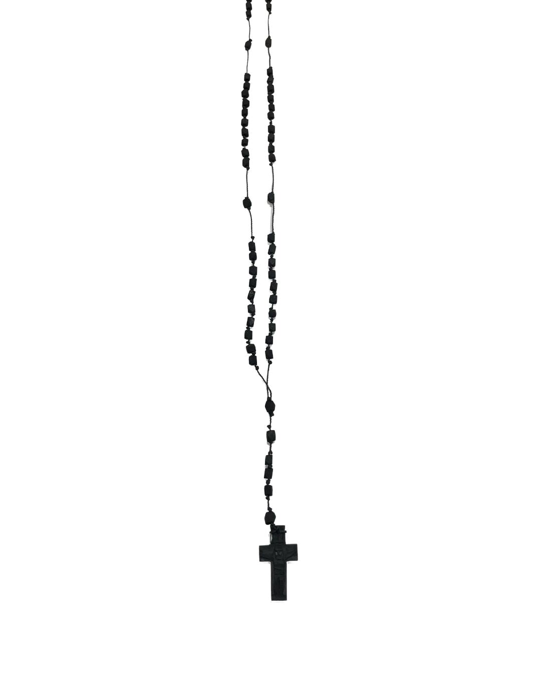 Azabache Cross Rosary – Evil Eye Protection & Spiritual Strength