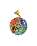 Witch Knot Seven Chakras Orgonite Pendant Necklace – Energy Protection & Chakra Healing Jewelry