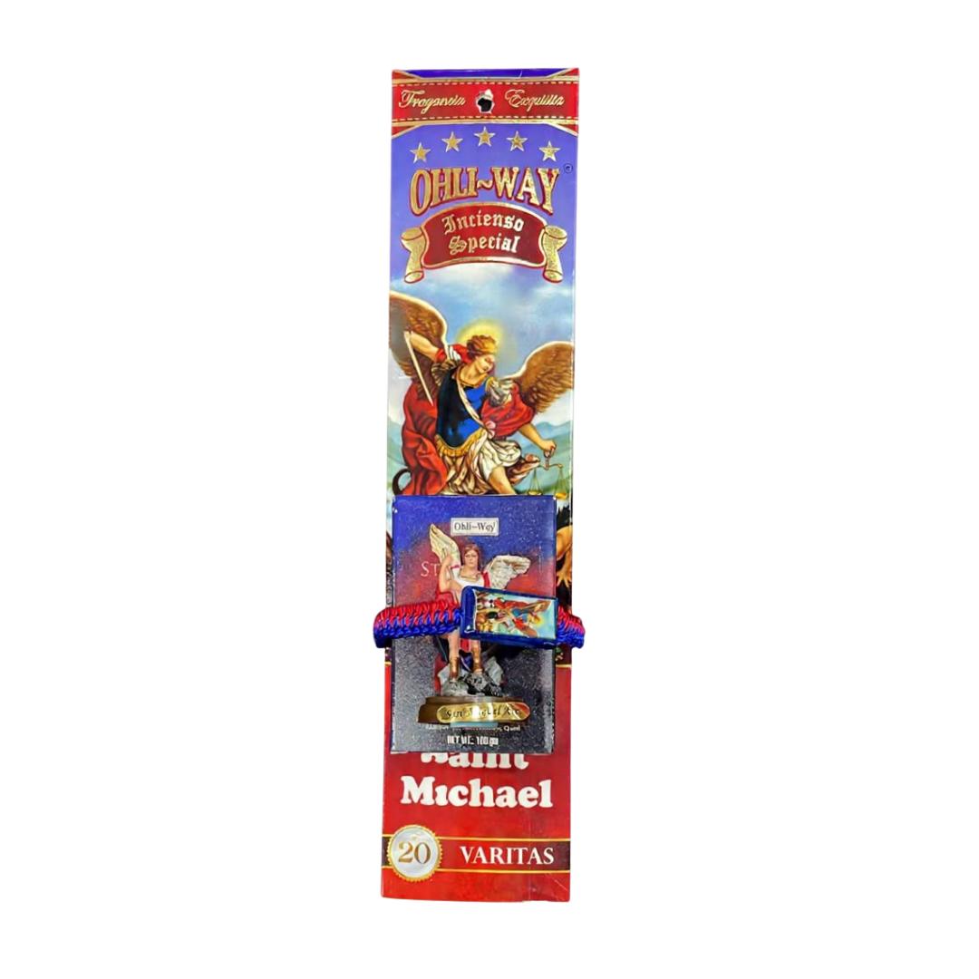 Saint Michael Protection Kit | Incense, Soap, Bracelet & Statue