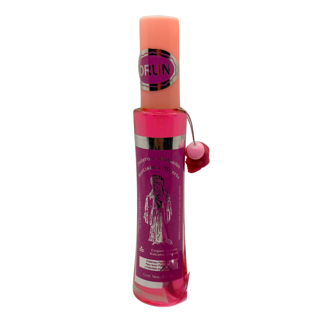 Santa Muerte Skull Perfume - Spiritual Luck, Protection & Power Mist with Natural Quartz & Resin Skull