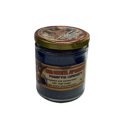 Saint Michael Archangel Prepared Luminaire Candle – Spiritual Light for Protection & Strength