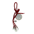 Saint Benedict Medal – Silver Tone St. Benedict Hanging Protection Medal for Car or Home