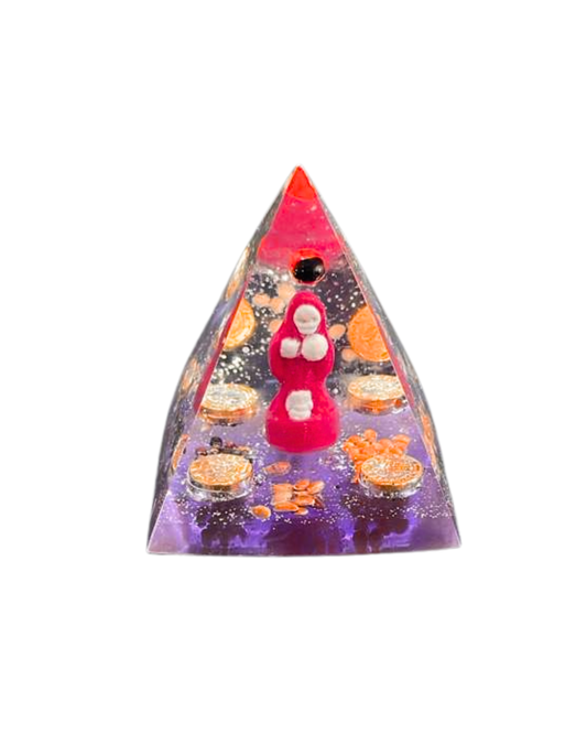 Orgonite Pyramid Little Santa Muerte – Protection, Cleansing & Spiritual Power