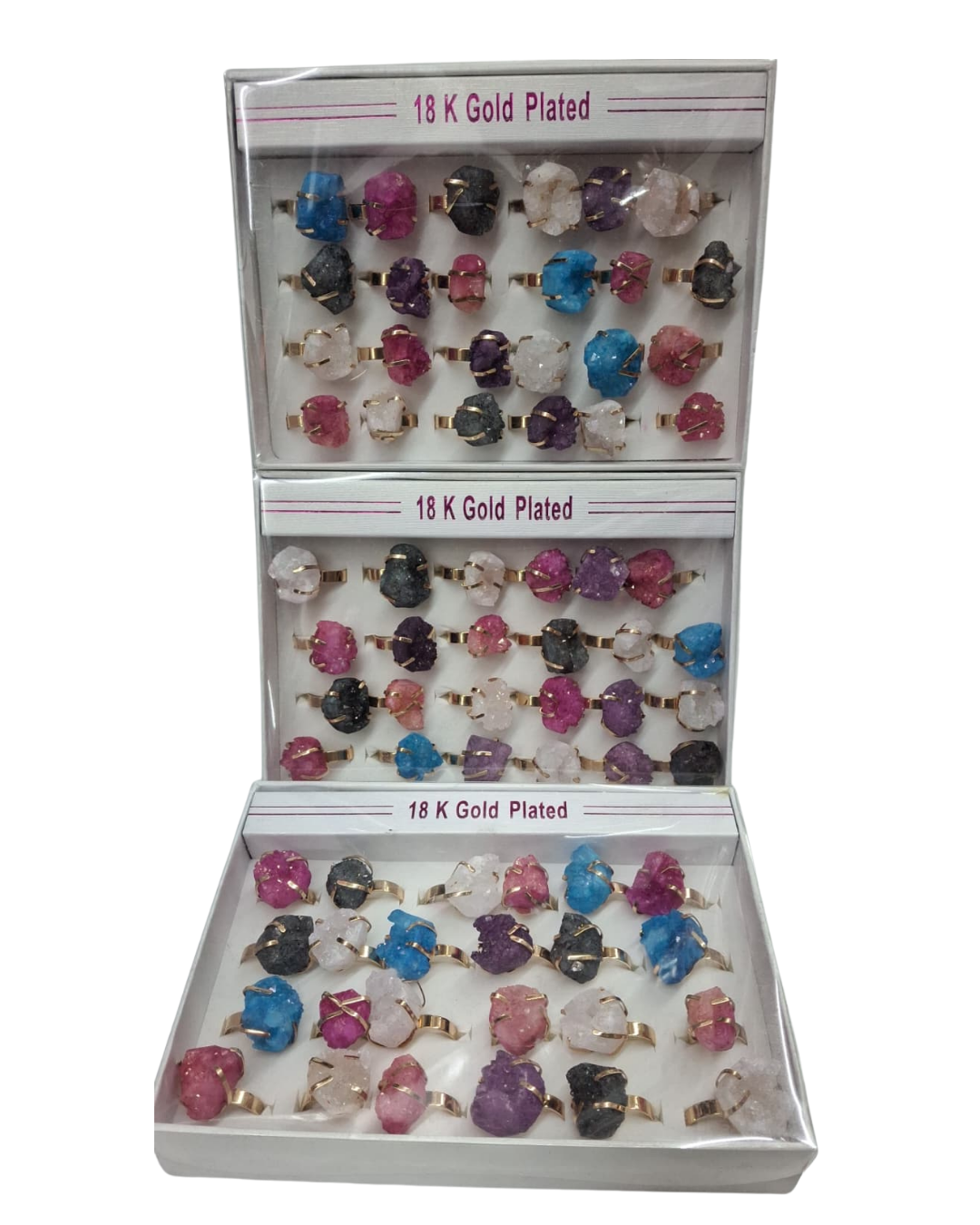 18K Gold Plated Quartz Ring – Luxury Spiritual Jewelry