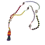 Santa Muerte 7 Color Rosary – Protection, Guidance & Spiritual Devotion Necklace