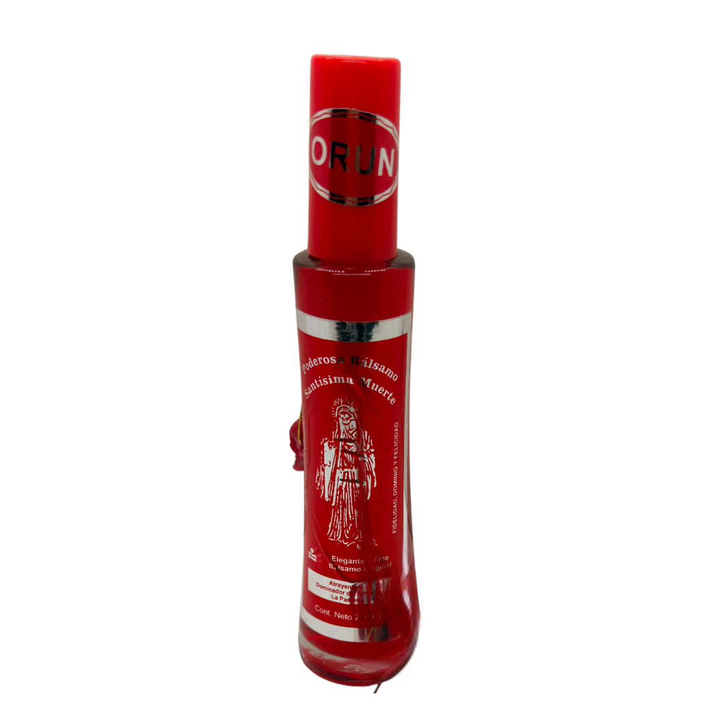 Santa Muerte Skull Perfume - Spiritual Luck, Protection & Power Mist with Natural Quartz & Resin Skull