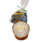 Veladora de Coco Eleguá | Coconut Eleggua Fixed Candle | Triple-Wick Abre Caminos Candle