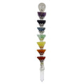 Swara Agate Pyramid Shape Natural 7 Chakra Stone Wand for Reiki Healing and Crystal Healing