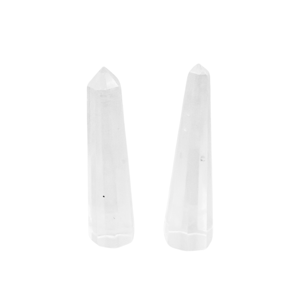Clear Art Glass Crystal Obelisk Tower – Decorative Paperweight & Spiritual Accent