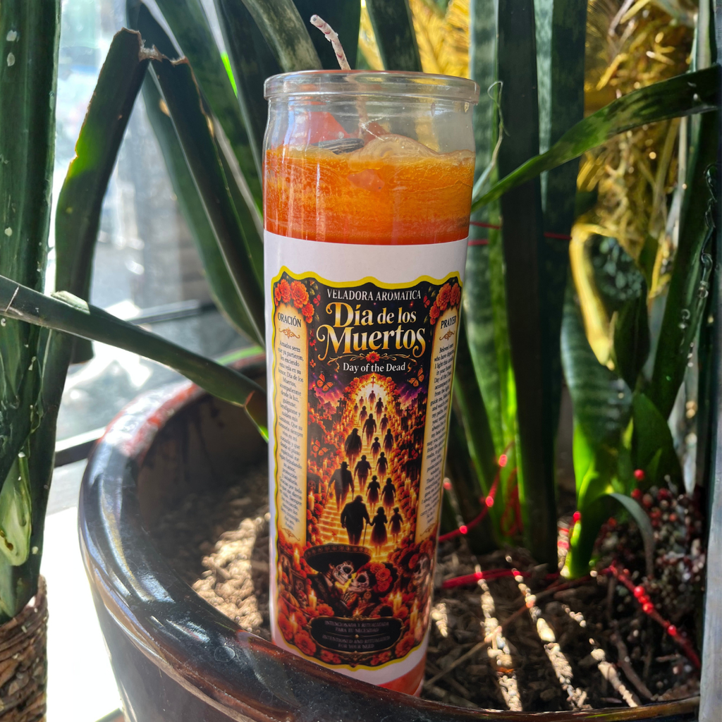 Día de Muertos Candle | Day of the Dead Ancestor Ritual Candle