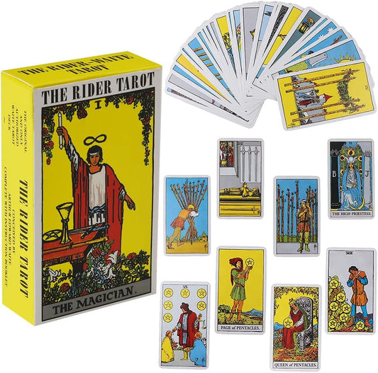 SWZY Rider Waite Tarot Deck - 78 Card Set for Beginners with White Storage Box