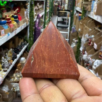 Red Jasper Pyramid Crystal – Grounding & Strength Gemstone for Vitality