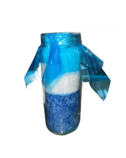 Blue Coconut Wax Candle - Meditation Candle for Home Decor and Spiritual Practice