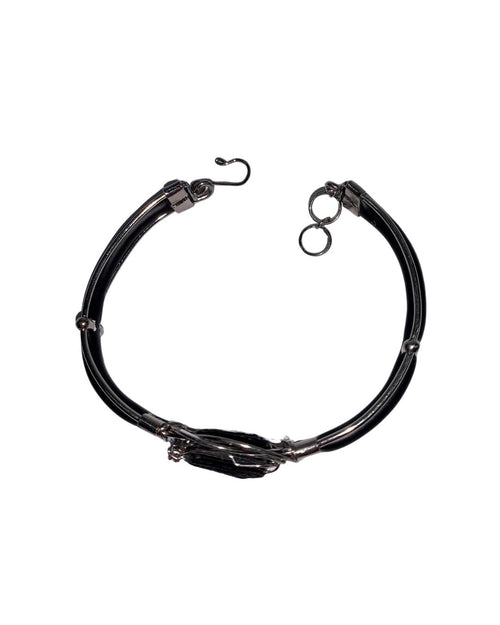 Black Tourmaline Bracelet – Handmade Sterling Silver Protection Jewelry for Grounding & Energy Shielding