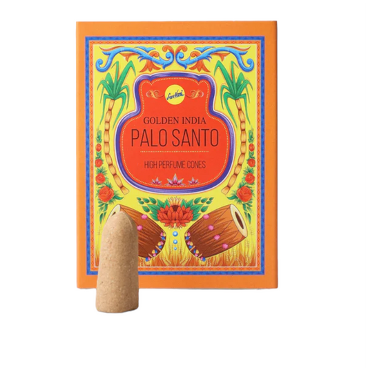 Golden India Incense Cones - Palo Santo