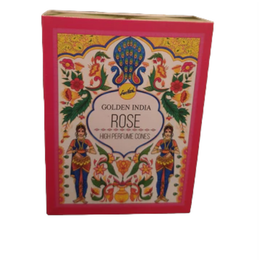 Golden India Incense Cones - Rose