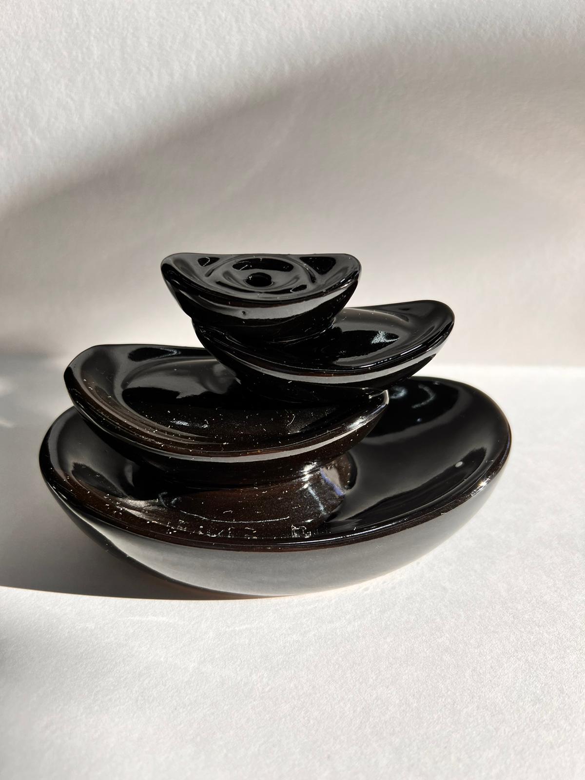 Boat Shaped Ceramic Backflow Incense Burner