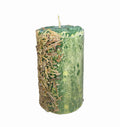 Candle 1/2 with Rue and Salt - Energy Cleansing and Protection