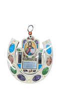 Horseshoe Jesus Blessed with 7 Chakras – Protection & Spiritual Balance