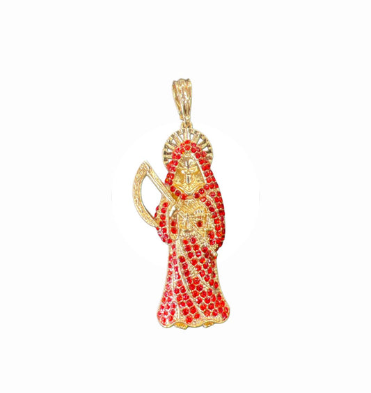 Santa Muerte Red Love Pendant – Protection & Passion