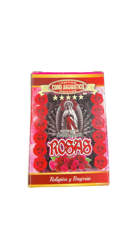 Santa Muerte Rosas Incense Cone – Sacred Rituals for Love & Divine Blessings