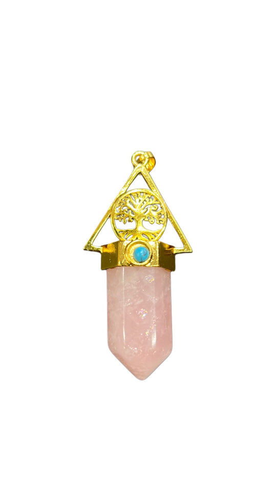 Pendant Tree Of Life With Rose Quartz – Healing, Growth & Love Jewelry